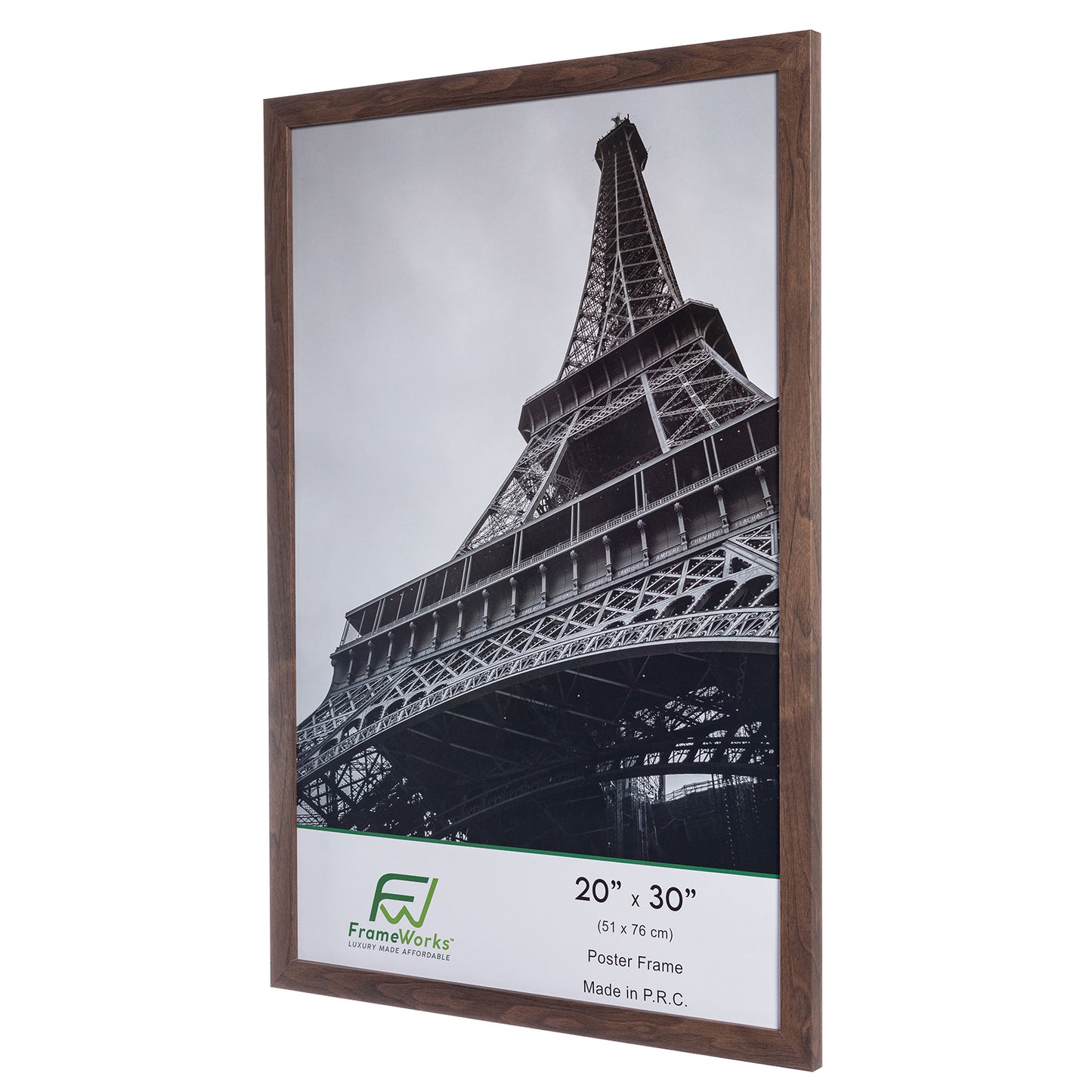 20" x 30" Dark Oak Wood 2-Pack Back-Loading Poster Frames