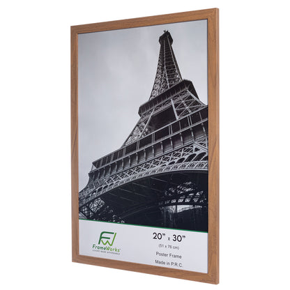 20" x 30" Light Oak Wood 2-Pack Back-Loading Poster Frames