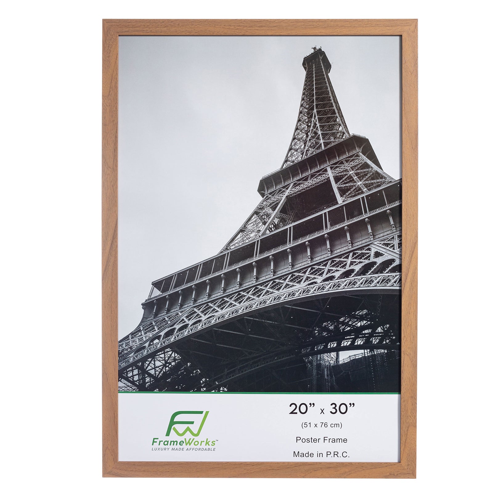 20" x 30" Light Oak Wood 2-Pack Back-Loading Poster Frames