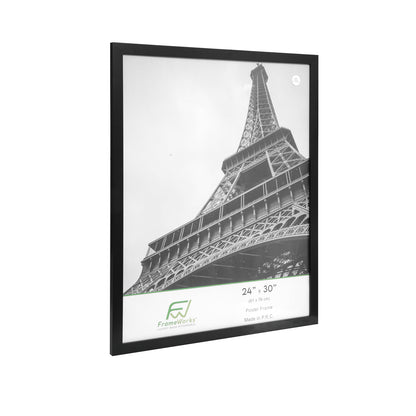 24" x 30" Black MDF Wood Multi-Pack Back-Loading Poster Frames