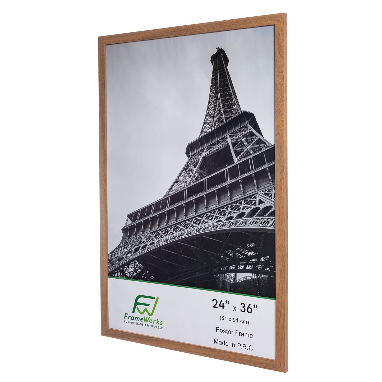 24" x 36" Light Oak Wood 2-Pack Back-Loading Poster Frames