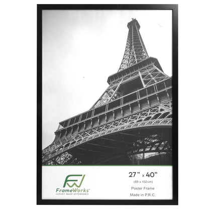 27" x 40" Black MDF Wood Multi-Pack Back-Loading Poster Frames