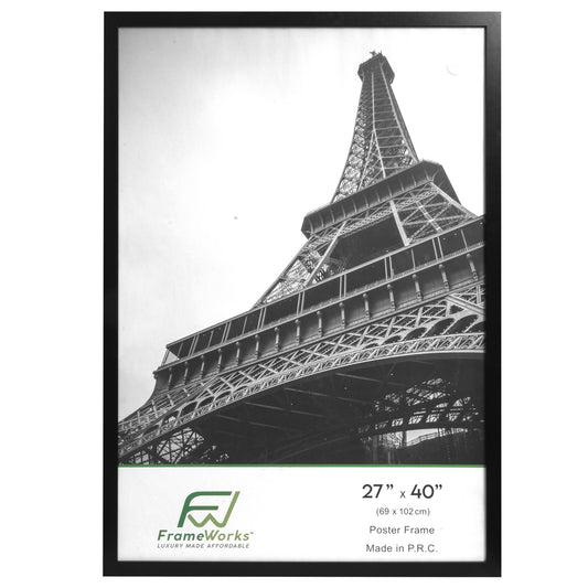 27" x 40" Black MDF Wood Multi-Pack Back-Loading Poster Frames