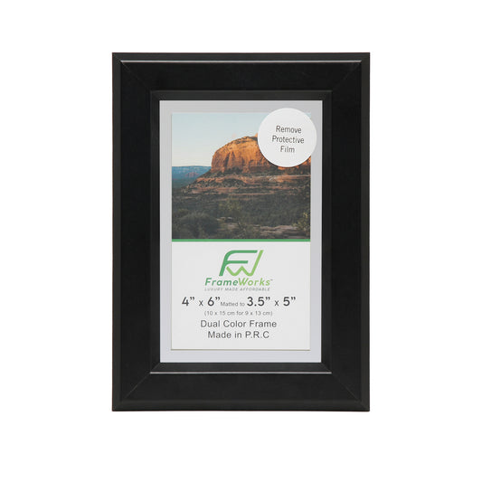 11x14 Picture Frames Set of 6 in Black, 8x10 Matted Picture Frame 11x14,  Solid Wood Photo Frame with Tempered Glass, 11 by 14 Oak Wood Frame