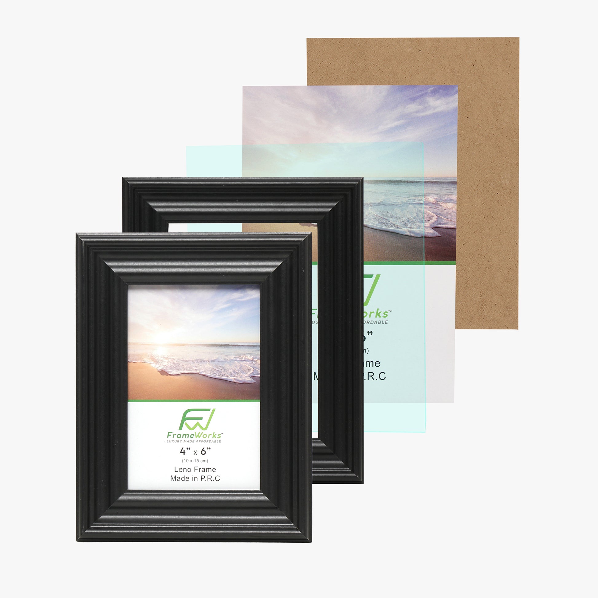 4 x 6 Black MDF Wood Multi-Pack Picture Frames with Molded Edges –  FrameWorks