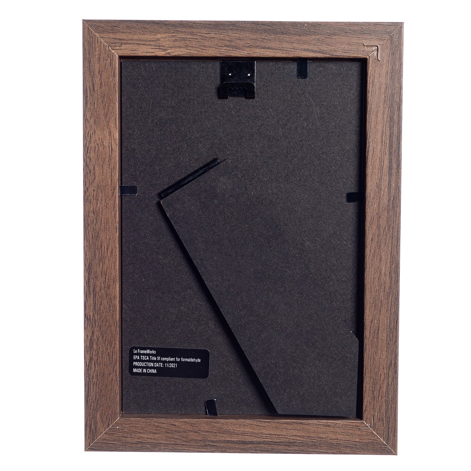 4" x 6” Classic Dark Oak Wood Picture Frame with Tempered Glass