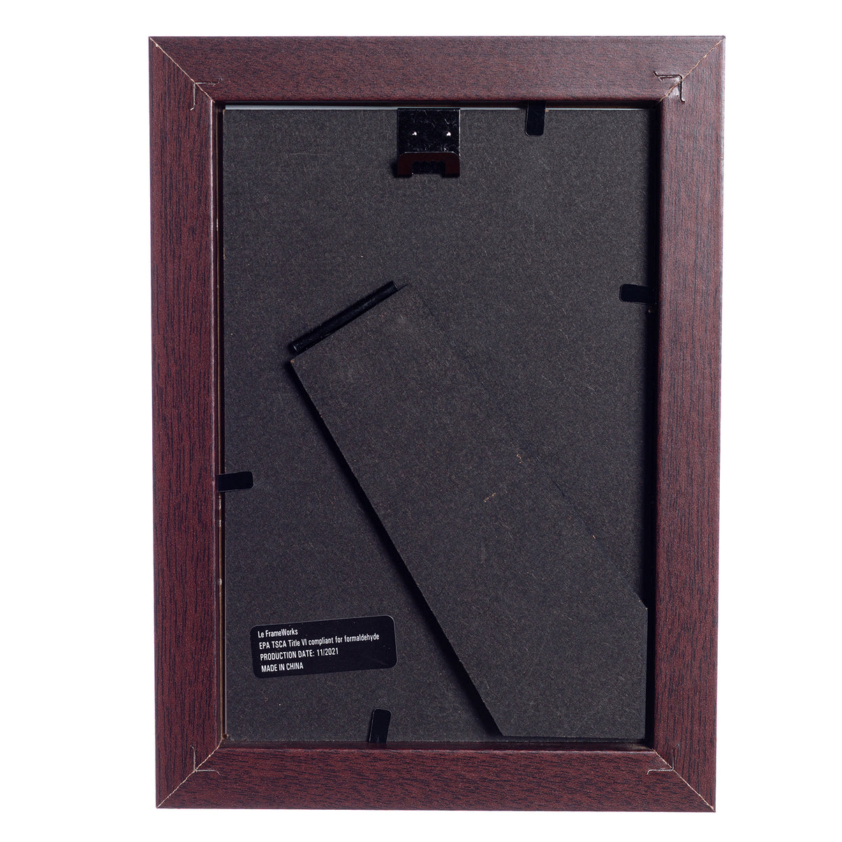 4" x 6” Classic Mahogany Picture Frame with Tempered Glass FrameWorks