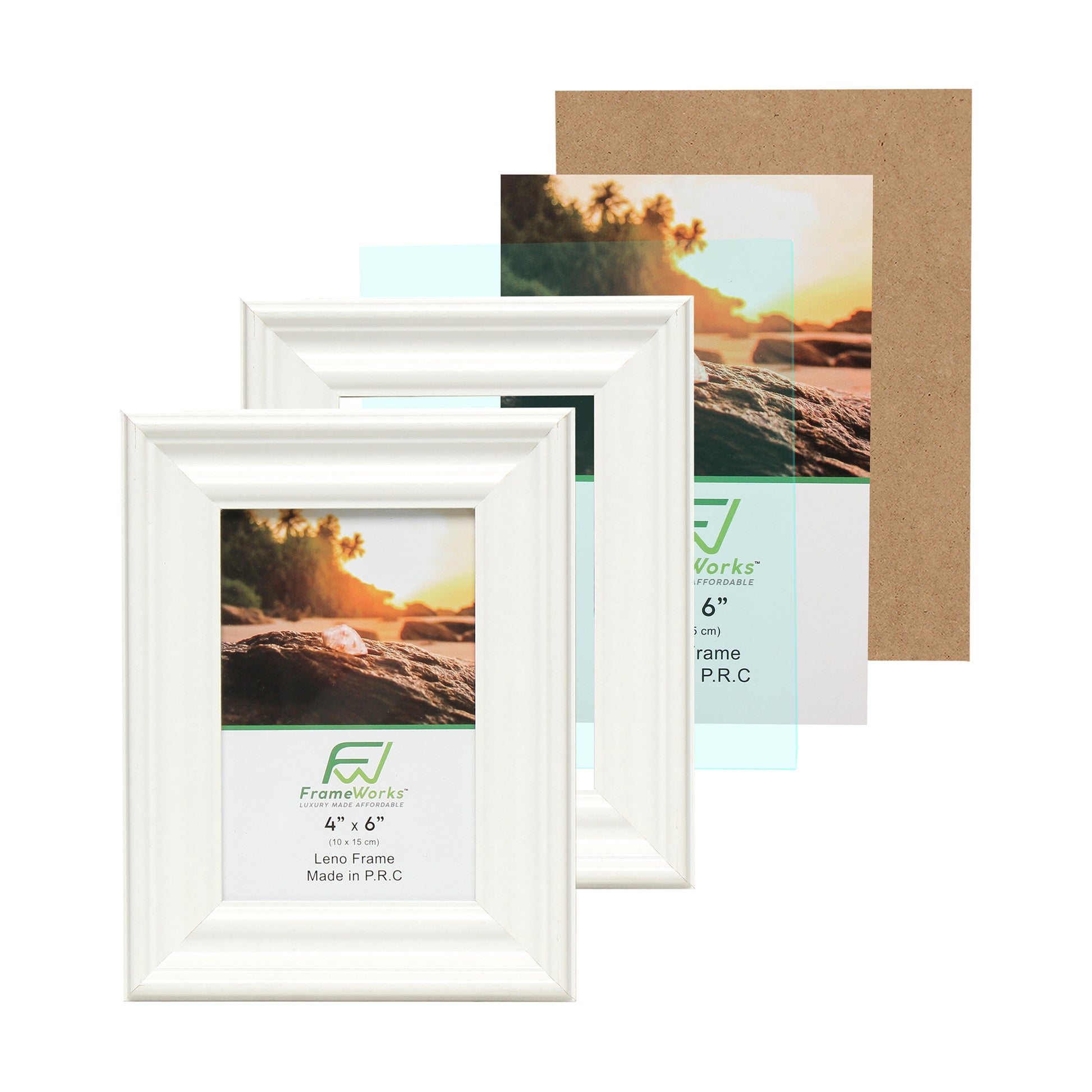 8 x 10 White MDF Wood Multi-Pack Picture Frames with Molded