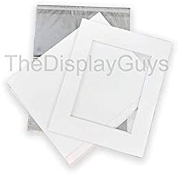 5" x 7" 10 Pack of White Mat Boards, Backing Boards and Plastic Bags