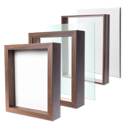 8” x 10” Dark Oak Wood Shadow Box Frame