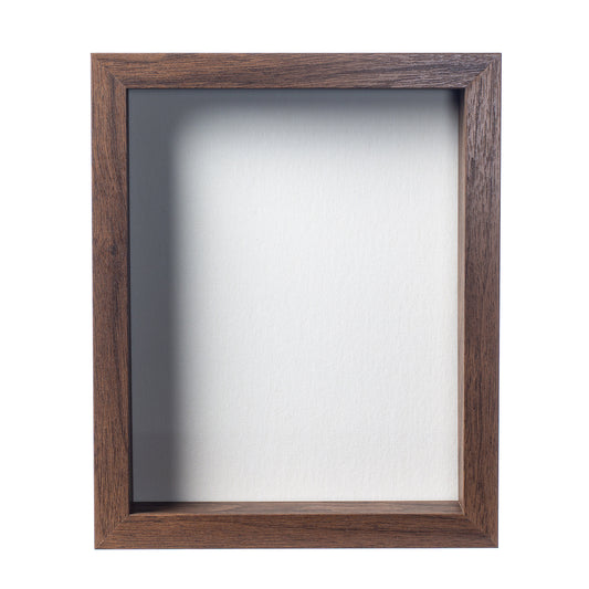14x42 Shadow Box Frame Silver | 1.375 Inches Deep Real Wood