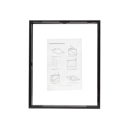 8" x 10" Deluxe Black Aluminum Contemporary Floating Picture Frame