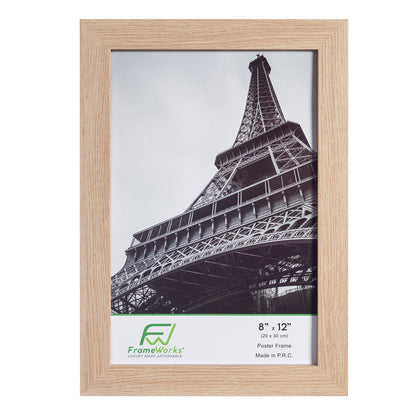 8" x 12" Dark Oak Wood 2-Pack Back-Loading Poster Frames