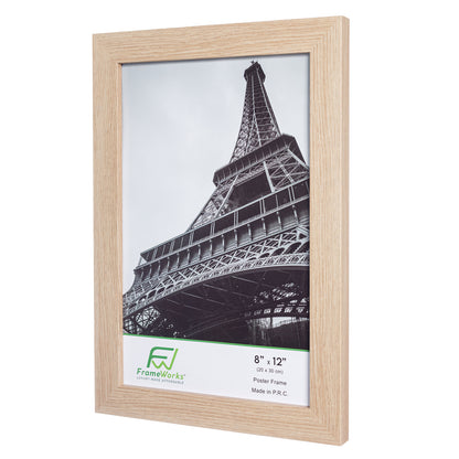 8" x 12" Dark Oak Wood 2-Pack Back-Loading Poster Frames