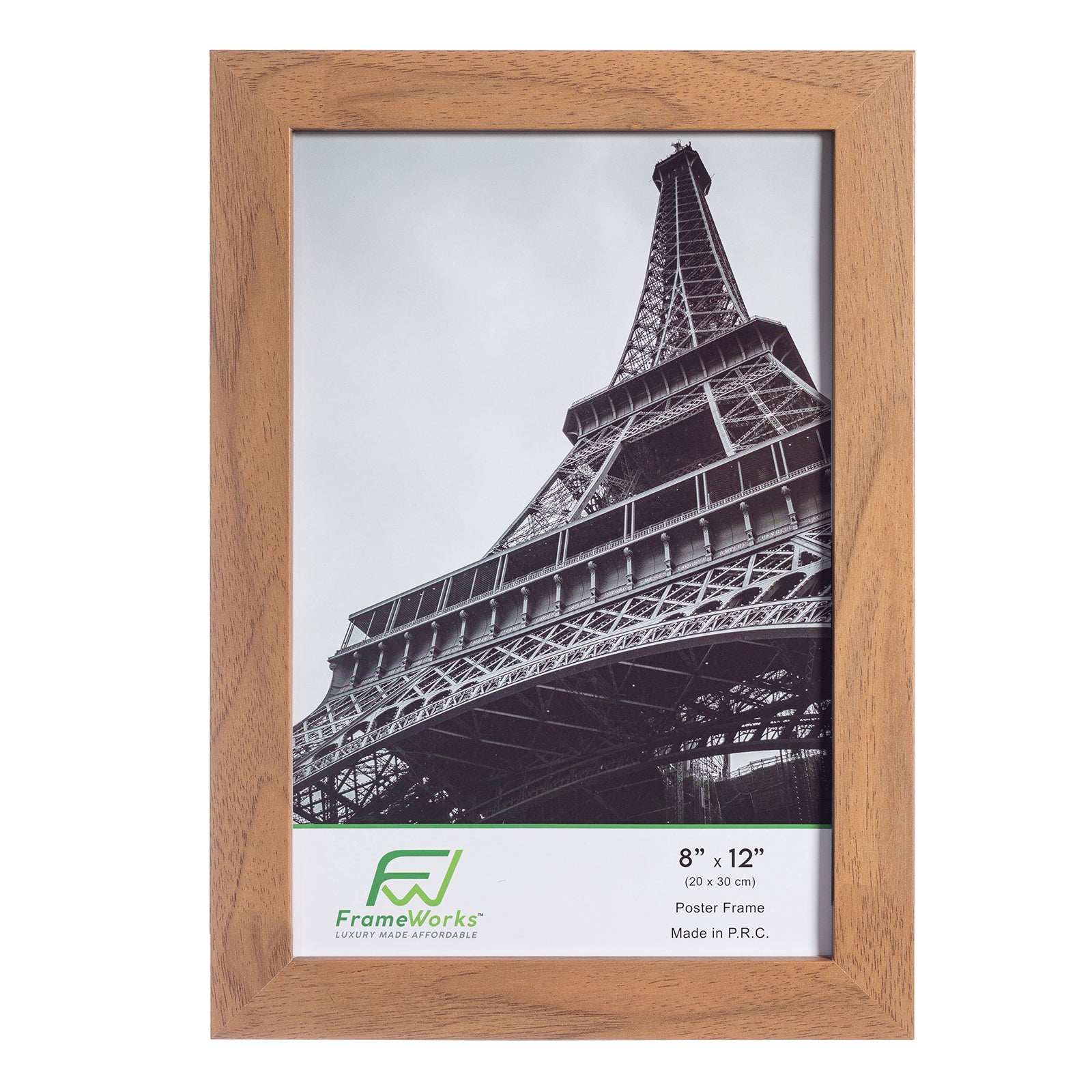 8" x 12" Light Oak Wood 2-Pack Back-Loading Poster Frames