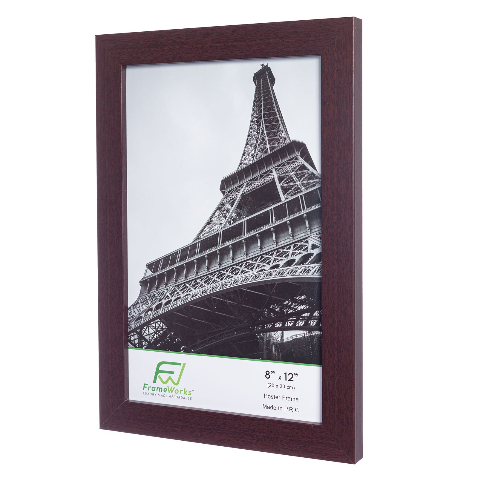 8" x 12" Mahogany Wood 2-Pack Back-Loading Poster Frames