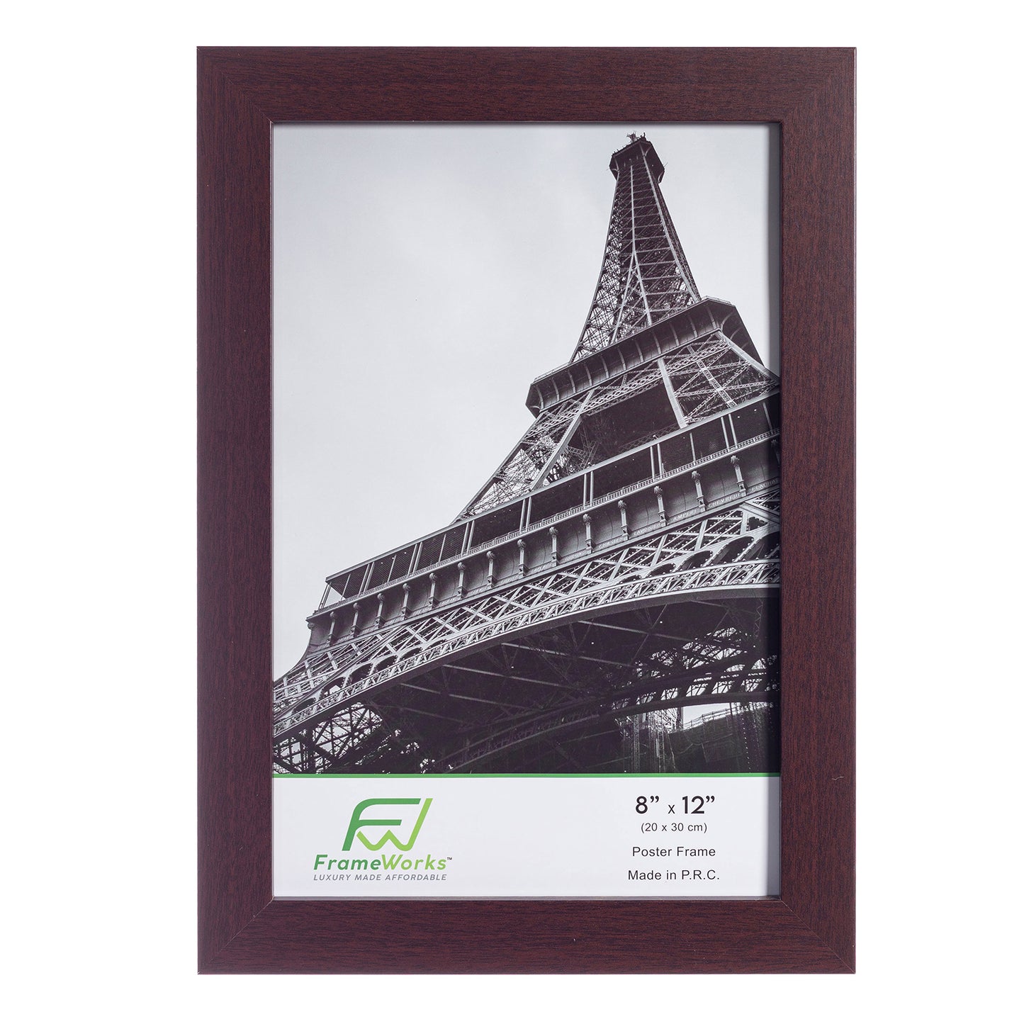 8" x 12" Mahogany Wood 2-Pack Back-Loading Poster Frames