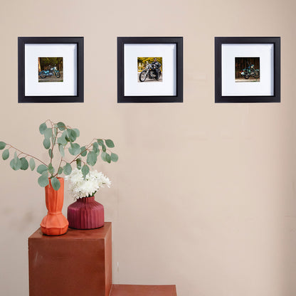 8" x 8" Black MDF Wood Multi-Pack Gunnabo Picture Frames, 4" x 4" Matted