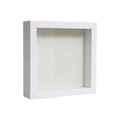 8" x 8” White MDF Wood Shadow Box Frame