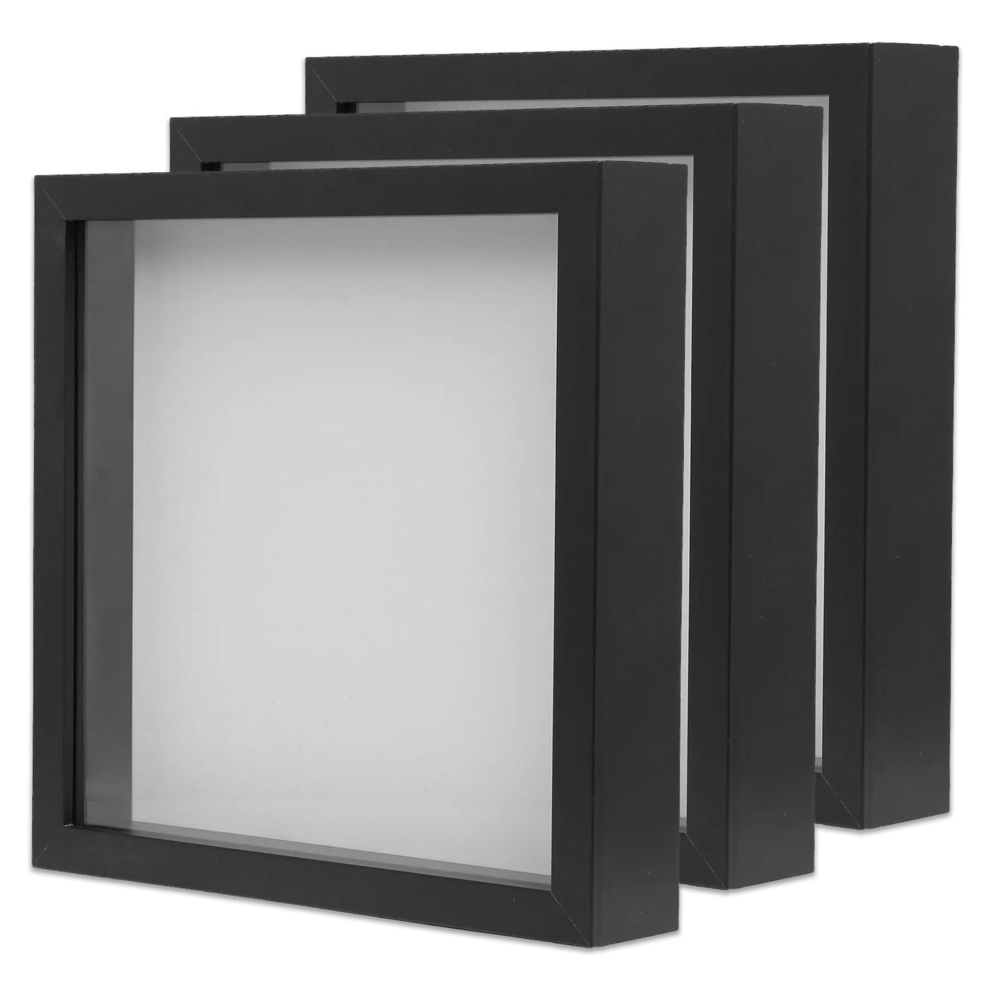 11" x 11” Black MDF Wood Shadow Box Frame