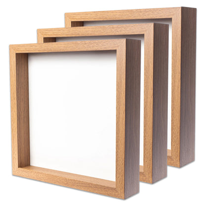 11" x 11” Light Oak MDF Wood Shadow Box Frame