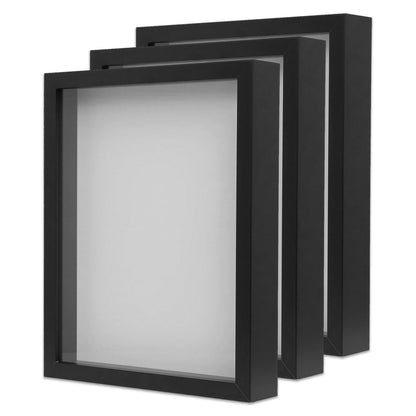 11" x 14” Black MDF Wood Shadow Box Frame