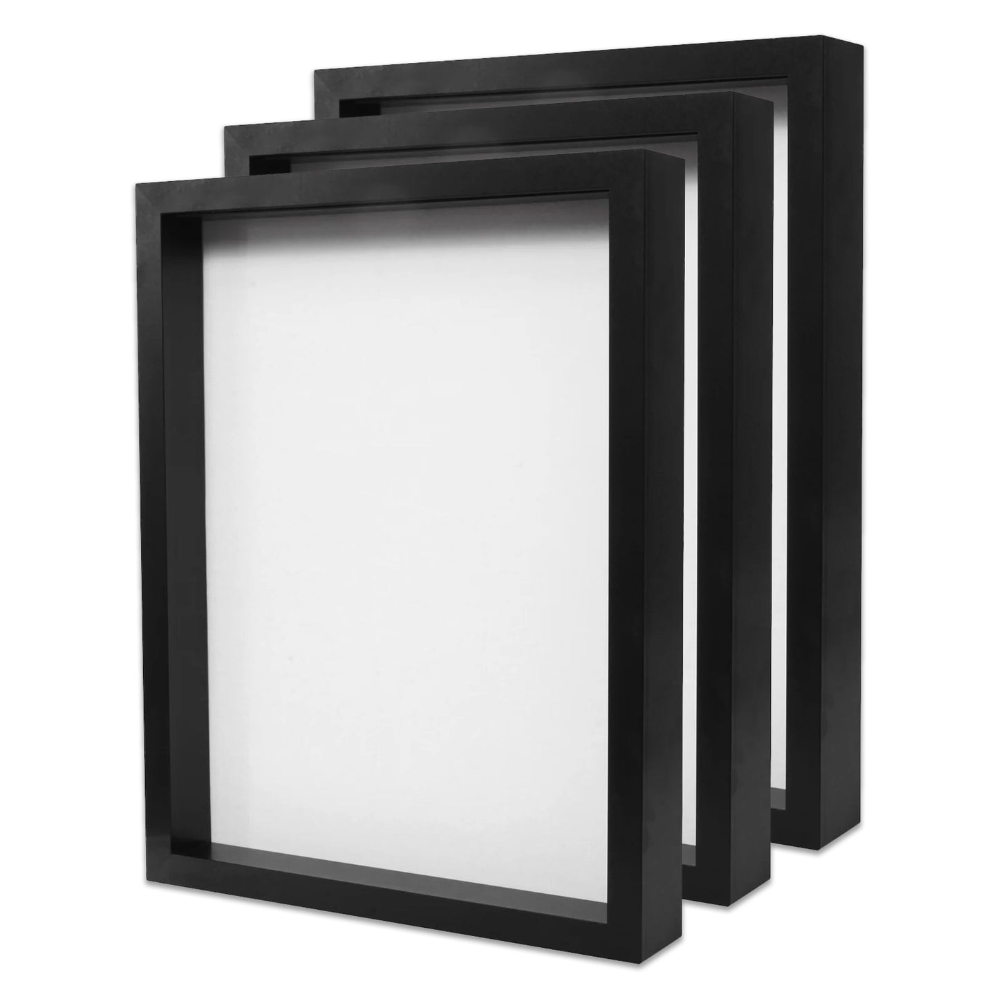 12" x 16” Black MDF Wood Shadow Box Frame