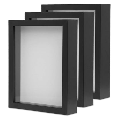 8 1/2” x 11” Black MDF Wood Shadow Box Frame