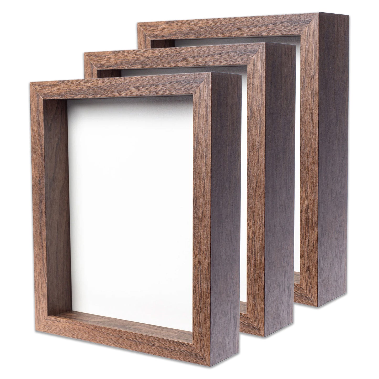 8 1/2” x 11” Dark Oak MDF Wood Shadow Box Frame