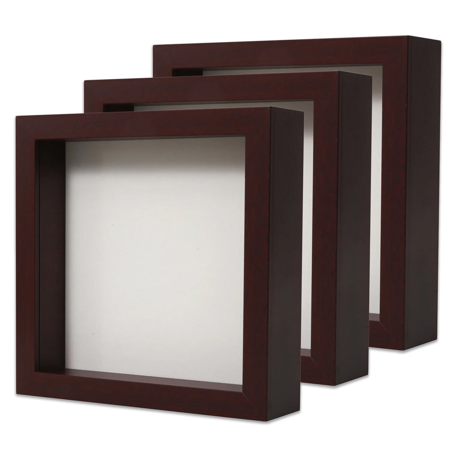 8 X 8” Mahogany Mdf Wood Shadow Box Frame Frameworks 9797