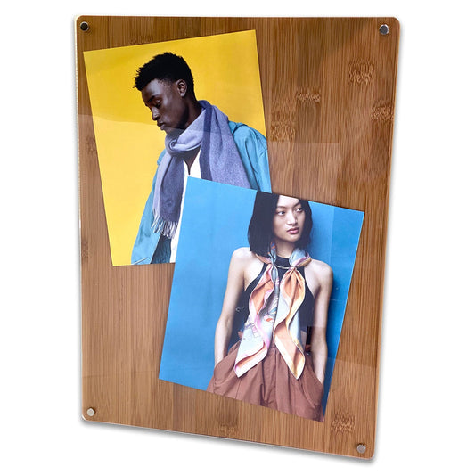 Bam & Boo 11" x 14" Bamboo and Acrylic Sign Holder Display Frame